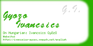 gyozo ivancsics business card